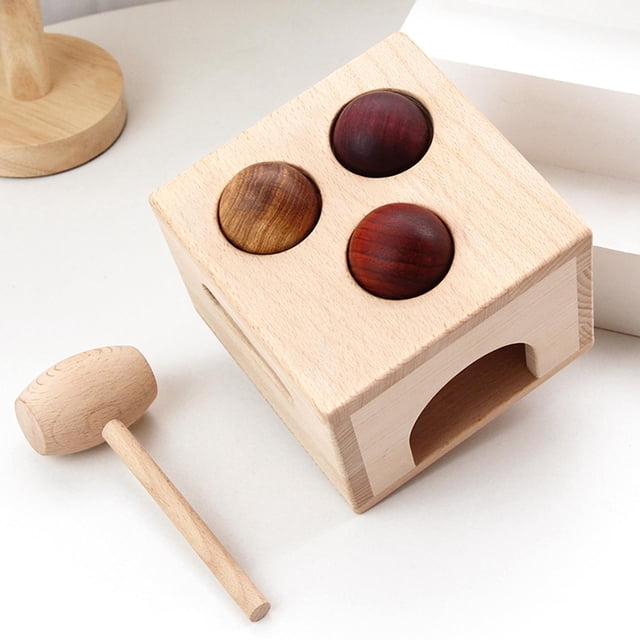 Juguetes de pelota para golpear, juguetes Montessori para pequeños, juego para , juguete para regalo de desarrollo para y niñas de 3 CUTICAT Golpeando la bola
