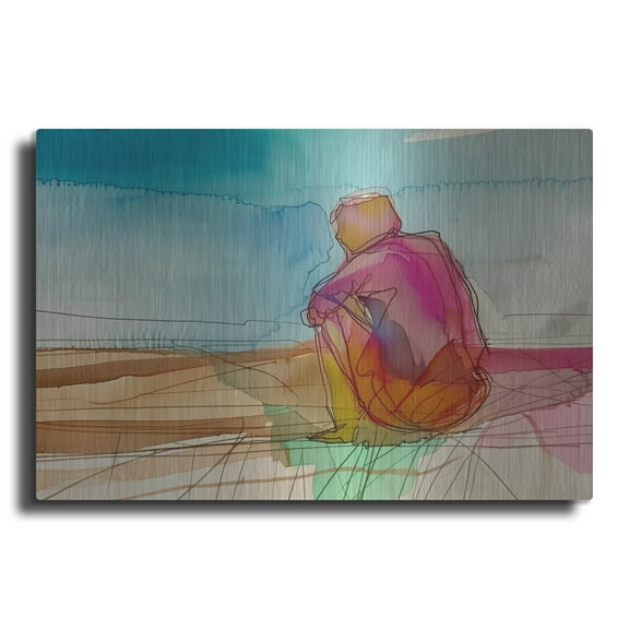 Luxe Metal Art 'Echoes Of The Intangible' by Doron David Metal Wall Art, 16" x 12"