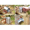 thumbnail image 4 of Taza para uso exterior - Taza para acampar - Compacta y ligera, 220 ml con mango de mosquetón de acero inoxidable atornillado - Para senderismo, trekking, trabajo., 4 of 5