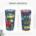 thumbnail image 4 of Kll Vehicles Cartoon With Funny Drivers Stainless Stainless Steel Vacuum Insulated Coffee Cup 20 Oz Lids And Straws,1 Metal Straws,1 Cleaning Brush, 4 of 9