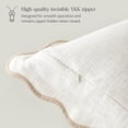 thumbnail image 3 of Funda de almohada con doble puntada festoneada, 100% algodón, 50 x 50 cm, color crema, 3 of 7