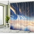 thumbnail image 5 of Ambesonne Nebula Shower Curtain, Snowy Winter Mountains, 69"Wx75"L, Blue White, 5 of 5
