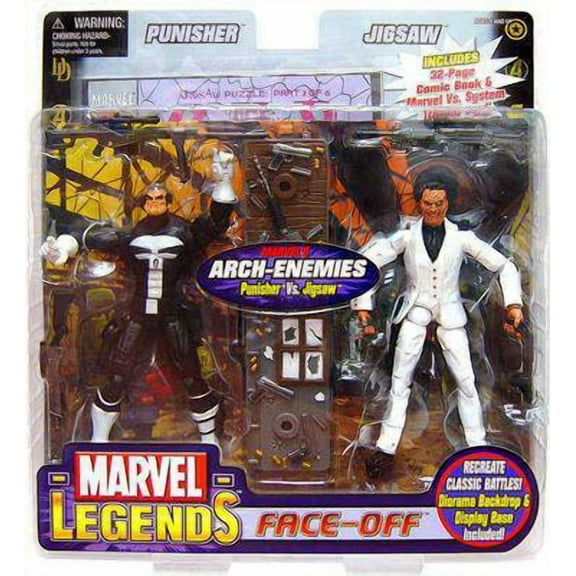 Marvel Face Off Series 2 Punisher vs. Jigsaw Action Figure 2-Pack [Thin Skull Variant]