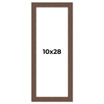 10x28 Frame Brown Farmhouse Solid Wood Picture Frame Width 1.5 Inches | Interior Frame Depth 0.5