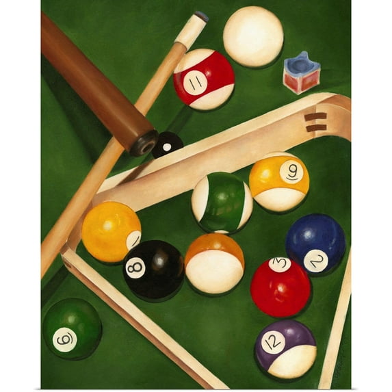 Great BIG Canvas | Rolled Jennifer Goldberger Poster Print entitled Rack'em Up I