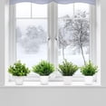 thumbnail image 7 of Small Fake Plant Flowerpot Artificial Plastic Eucalyptus Plant Wheat Grass Shrub Plant Indoor Desk Coffee Table Bathroom Bedroom Home Decoration (4), 7 of 7