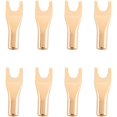 thumbnail image 3 of 8PCS HIFI Banana Y Spade Y Gold Plated Pure Copper Screw Fork HiFi Speaker Spade Connector Plugs-Cop, 3 of 5