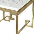 thumbnail image 2 of HomeRoots White and Gold iron,stone Vintage Phoenician Nights Marble End Table, 2 of 3
