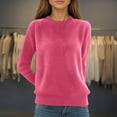 thumbnail image 2 of Womens Sweaters Womens Fall Tops Elegant Lace Crewneck Pullover Sweater Long Sleeve Knitted Top for Autumn Winter Casual Tunic Blouse Soft Comfortable Daily Wear, 2 of 4