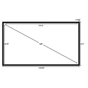STR-169128 Silver Ticket, 128 16:9 4K / 8K Fixed Frame Projector Screen, White Material