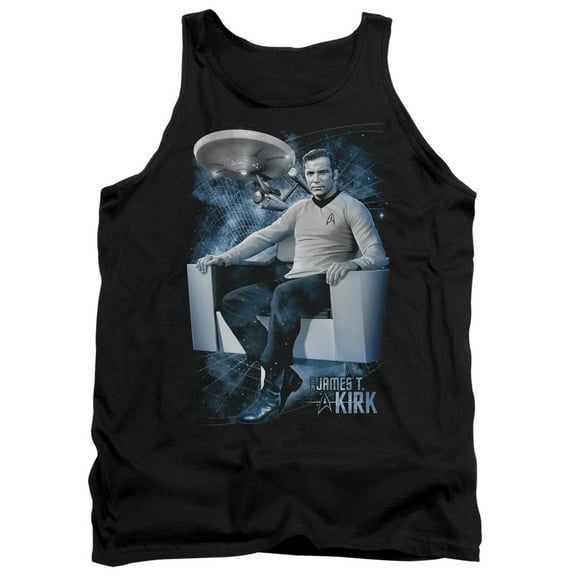 Star Trek Captains Chair Adult Tank Top Black