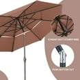 thumbnail image 6 of Ainfox 10ft Patio Umbrella 3 Tiers,Outdoor Table Market Umbrella w/Tilt Adjustment and Crank for Garden,Deck,Beach,Backyard,Pool,Coffee, 6 of 8