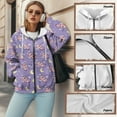 thumbnail image 6 of Renewold Sleeping Pig Moon Violet Women's Hoodie Y2K Sweater Hoodies Jackets Drop Shoulder Long Sleeve Sweatshirts Jacket Coat Fashion Hoodie Womens Fall Winter Clothes Pullover for Leggings, XL, 6 of 7