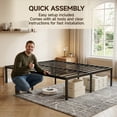 thumbnail image 7 of Alvantor Heavy Duty Metal Bed Frame with Storage, Steel Slat Support,Black,Full, 7 of 7