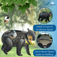 thumbnail image 4 of Gift Essentials Mesh Bird Feeder Sunflower Seed Feeder, Metal Black Bear, 4 of 7