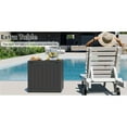 thumbnail image 4 of 35 Gallon Waterproof Outdoor Deck Box W/Locking Hole, Organizer Storage Box with Side Handles, Outdoor Storage & Organizing Supplies, Storage Boxes for Patio, Garden, Backyard, 4 of 12