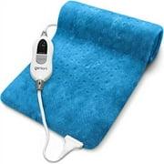 GENIANI Extra Large Electric .. Heating Pad for Back .. Pain and Cramps Relief .. - Auto Shut Off .. - Soft Heat Pad .. for Moist & Dry .. Therapy - Heat Patch .. (Aqua Blue)
