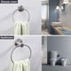 thumbnail image 3 of Elegante porta toallas de mano de acero inoxidable, adhesivo a prueba de óxido, montaje en pared para baños y cocinas, sin perforaciones, fácil instalación, 3 of 5