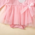 thumbnail image 6 of CAICJ98 Baby Girl Easter Outfit Infant Bunny Onesie Ruffle Tulle Tutu Dress Bubble Romper Hooded Jumpsuit With Ear (Pink,0-3 Months), 6 of 7