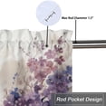 thumbnail image 5 of Watercolor Horse Kitchen Curtain Valances Farm Animal Purple Lavender Window Valance for Bedroom Bathroom Living Room Dining Room Valances Set 54 by 18 in, 1 Panel, 5 of 6