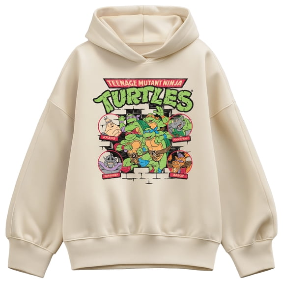 Teenage Mutant Ninja Turtles - Logo Group Oversized Fleece Hoodie Sweatshirt