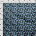 thumbnail image 3 of oneOone Cotton Poplin Twill Blue Fabric Tropical Leaf Craft Projects Decor Fabric Printed By The Yard 56 Inch Wide, 3 of 5
