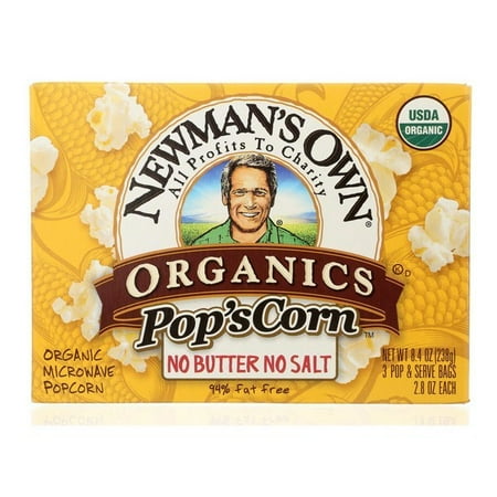 Newman S Own Organics Organic Popcorn Unsalted Pack Of 12 2 8