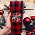 thumbnail image 2 of Christmas Tumbler 20 oz Travel Christmas Coffee Mug Buffalo Plaid Mug Stainless Steel Insulated Skinny Tumblers with Lid and Straw Christmas Gifts for Women, 2 of 6
