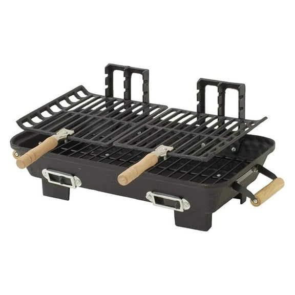 30052AMZ Kay Home Product's Cast Iron Hibachi Charcoal Grill, 10 by 18-Inch (Limited Edition)