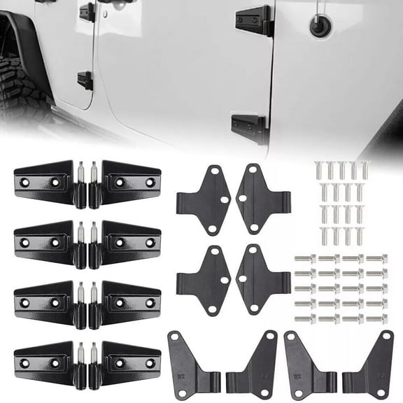 16pcs Body Door Hinge Replacement Set Powder Coat FOR 2007-2018 Jeep Wrangler JK