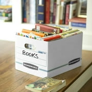 Bankers Box Basic Duty Letter/Legal File Storage Box with Lids, 10 Pack, White Corrugate Cardboard