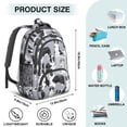 thumbnail image 5 of Cute Border Collie Pattern Backpack for School,Cute School Bag,Schoolbag with Adjustable Shoulder Straps & Padded Back,16.9 Inch, 5 of 5