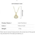 thumbnail image 2 of 14K Gold Real Natural Jade Teardrop Necklace, Traditional Chinese Style Pendant, Elegant Jade Jewelry Gift forHer Blessing, 2 of 5