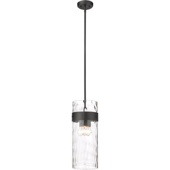 3035P9-MB-Z-Lite-Fontaine - 3 Light Pendant In Transitional Style-20 Inches Tall and 9 Inches Wide-Matte Black Finish