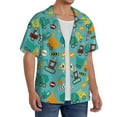 thumbnail image 2 of Gukieu Trucks And Excavators Print Men's Short-sleeved Shirts, Button-down Pocket Shirts, T-shirts, Beach Vacation Travel Summer Clothing-3X-Large, 2 of 5