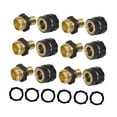 thumbnail image 2 of Vsenkes Garden Hose Quick Connector 3/4 inch,Adapters Easy Connection Water Hose Quick Connect Fittings Male and Female for Yard Lawn 6 Sets, 2 of 9