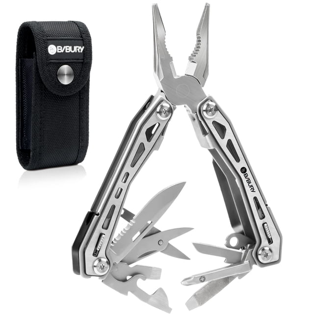 Multitool BIBURY BI2043 17 en 1 con alicates, tijeras y destornillador