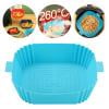 thumbnail image 1 of TIMIFIS Fournitures de Cuisson Friteuse à Air Chaud Pot en Silicone Rond Doublures Réutilisables Accessoires de Panier de Friteuse à Air Remplacement des Doublures en Parchemin -[7.5 Pouces] Gadgets de Cuisine Été, 1 of 6