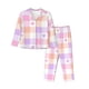 thumbnail image 1 of Balery Heart Buffalo Plaid Conjunto de Pijama con Estampado para Mujer, Conjunto de Dos Piezas con Manga Larga, Ropa de Dormir Suave con Bolsillos, Pijamas Cómodos-Small, 1 of 7