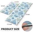 thumbnail image 3 of Coastal Beach Kitchen Mat Rugs Set 2 Pcs Seahorse Coral Anti-Fatigue Waterproof Stain Resistant Floor Rug Comfort Standing Mat for Kitchen, Floor Home (17.3" x28" + 17.3" x 47" Blue, PVC), 3 of 6