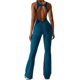thumbnail image 1 of ABOCIW Monos acampanados para mujer con cuello en V halter bodycon de longitud completa casual mono mono, 1 of 4