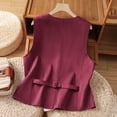 thumbnail image 5 of LEKWK Linen Vest Women V Neck Button Down Casual Vest Tops Vintage Sleeveless Loose Fit Breathable Solid Jacket Summer Fashion Casual Outerwear, 5 of 9