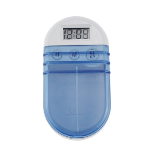 WMQPNNS New Trending Portable Electronic Box with Timer Transparent Double Grid Reminder Todays Deals Clearance Sale