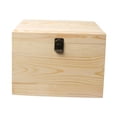 thumbnail image 4 of Caja de madera sin terminar, cofre del tesoro, caja de recuerdos multiusos, organizador de joyas 25 cm x 175 cm x 175 cm, 4 of 9