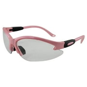Global Vision Medium Pink Dark Pink Lab Safety Glasses with Clear Lens