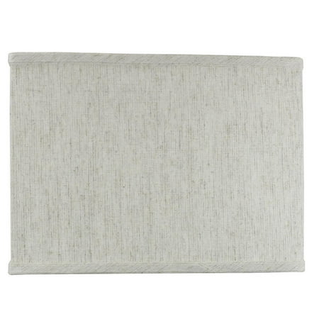Rectangular Billiard Shade - Rectangular Drum Lampshade (6.5x12) (6.5x12) x 9 Textured Oatmeal