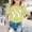 Light Green, variant on Girls Tees Squid Theme Printed Children's Fashion Loose T Shirt