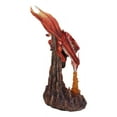 thumbnail image 5 of Fire Elemental Ferocious Dragon Breathing Flame On Volcanic Mountain Figurine, 5 of 9