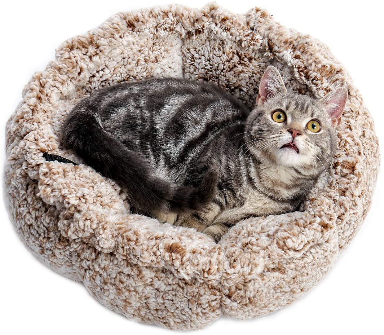 Legendog Pet Bed Creative Round Warm Soft Fluffy Plush Pet Sleeping Bed Cat Bed
