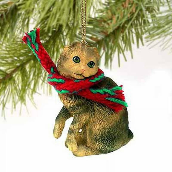Scottish Fold Cat Tiny Miniature One Christmas Ornament - DELIGHTFUL!